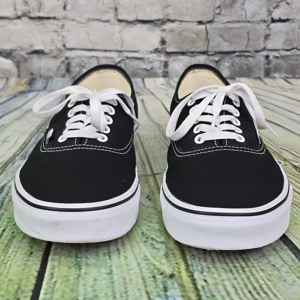 Vans Off the Wall Sneakers Mens 11.5 Black Canvas Low Top Skate Shoes 500714